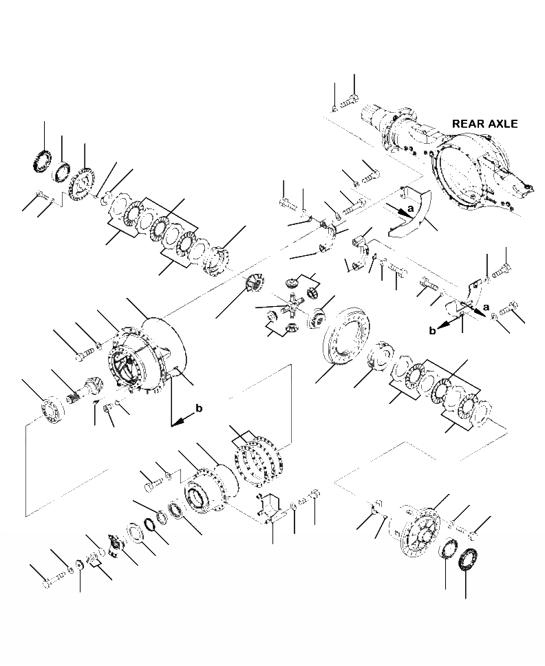 Схема запчастей Komatsu WA500-6 - F-A ПЕРЕДНИЙ МОСТ САМОБЛОКИР. ДИФФЕРЕНЦ. (заводской номер A9-) СИЛОВАЯ ПЕРЕДАЧА И КОНЕЧНАЯ ПЕРЕДАЧА