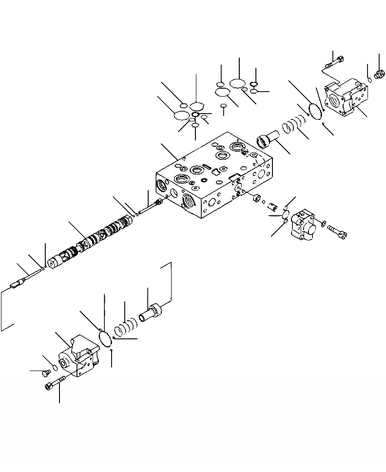 Схема запчастей Komatsu WA500-6 - H-B СЕРВИСНЫЙ КЛАПАН КОМПЛЕКТ 3-Х СЕКЦИОНН. КЛАПАН - ДОПОЛН. -СЕКЦ. (/) ГИДРАВЛИКА