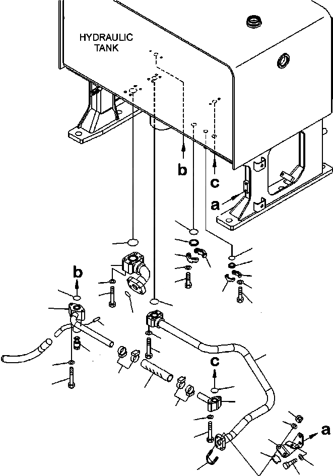 Схема запчастей Komatsu WA500-6 - H-B ГИДРОЛИНИЯ ГИДР. БАК. ТРУБЫ (/) ГИДРАВЛИКА