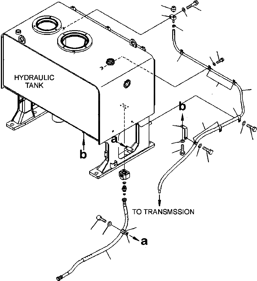 Схема запчастей Komatsu WA500-6 - H-B ГИДРОЛИНИЯ ГИДР. БАК. ТРУБЫ (/) ГИДРАВЛИКА