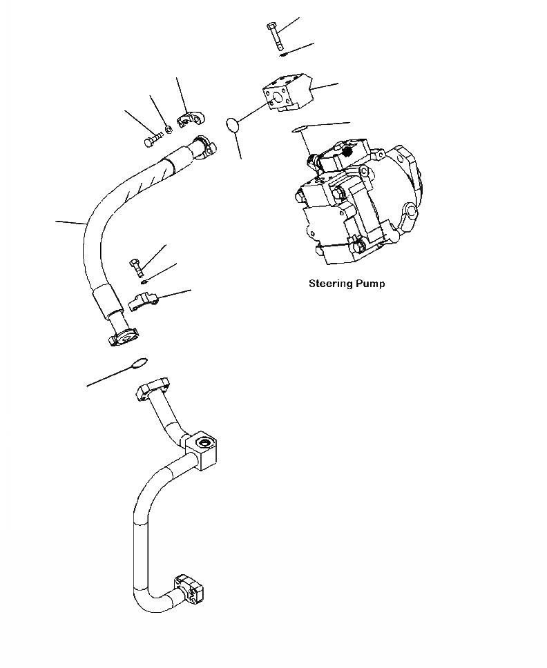 Схема запчастей Komatsu WA500-6 - H-A ГИДРОЛИНИЯ (РУЛЕВ. УПРАВЛЕНИЕ) НАСОС РУЛЕВ. УПРАВЛ-Я ЛИНИЯ ПОДАЧИ (ДЛЯ ЭКСТРЕННОГО УПРАВЛЕНИЯ) ГИДРАВЛИКА