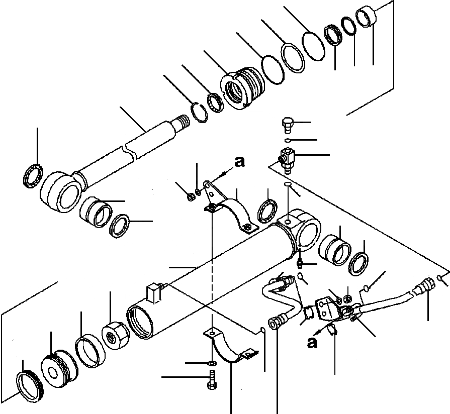 Схема запчастей Komatsu WA500-6 - J-A ЦИЛИНДР ASSEMBLY РУЛЕВ. УПРАВЛЕНИЕ (ПРАВ.) ОСНОВНАЯ РАМА И ЕЕ ЧАСТИ