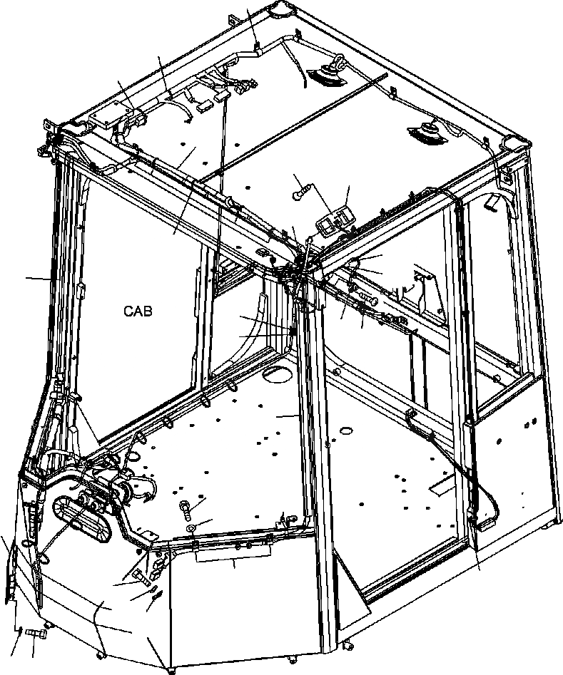 Схема запчастей Komatsu WA500-6 - K-8A КАБИНА ROPS ПРОВОДКА (/) OPERATORXD S ОБСТАНОВКА И СИСТЕМА УПРАВЛЕНИЯ