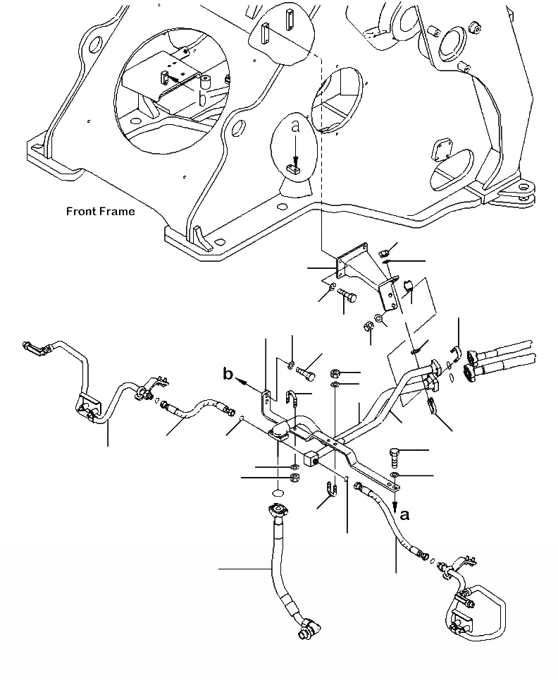 Схема запчастей Komatsu WA500-6 - K-8A ТОРМОЗ. СИСТЕМА ОХЛАЖДЕНИЯ ПЕРЕДНИЙ МОСТ ЛИНИЯ (/) OPERATORXD S ОБСТАНОВКА И СИСТЕМА УПРАВЛЕНИЯ