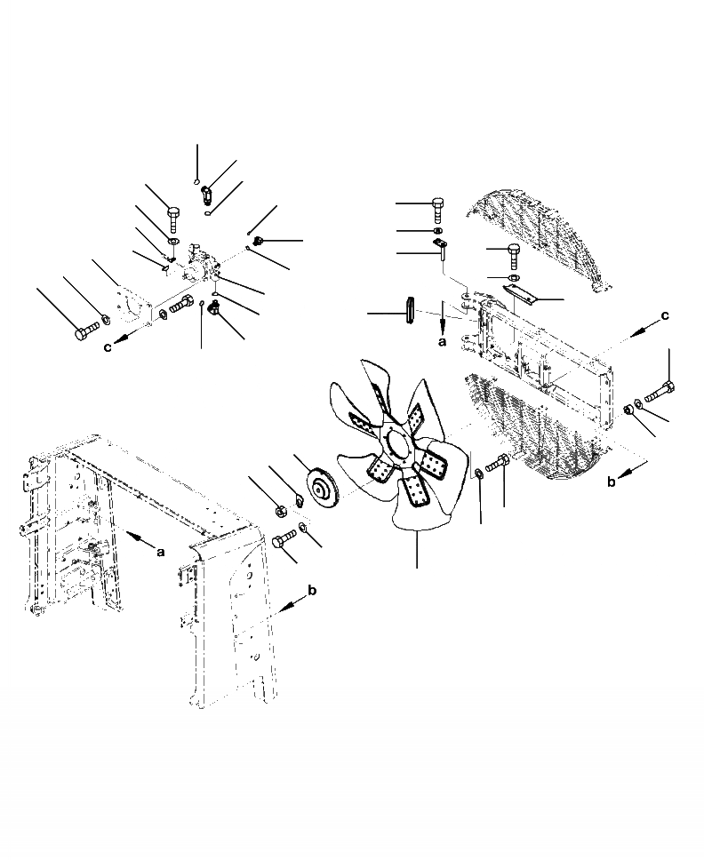Схема запчастей Komatsu WA500-6 - M-A ЗАЩИТА РАДИАТОРА ВЕНТИЛЯТОР ОХЛАЖДЕНИЯ (МОТОР КРЕПЛЕНИЕ И ВЕНТИЛЯТОР) ЧАСТИ КОРПУСА