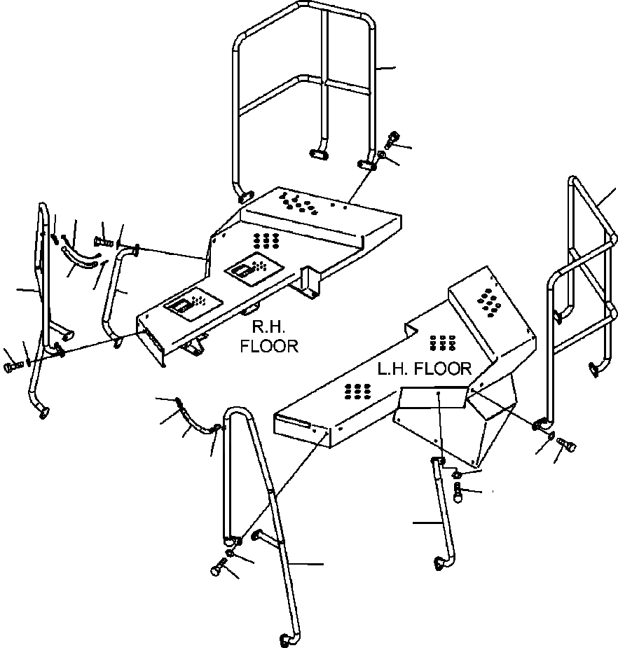 Схема запчастей Komatsu WA500-6 - M-A ENTRY ЛЕСТНИЦАS ПОРУЧНИS ЧАСТИ КОРПУСА