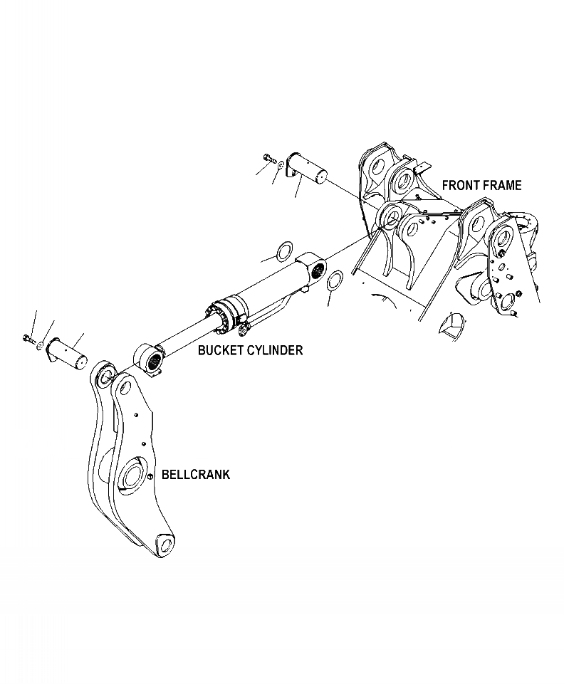 Схема запчастей Komatsu WA500-6 - T-A ЦИЛИНДР КОВША ПАЛЕЦS РАБОЧЕЕ ОБОРУДОВАНИЕ