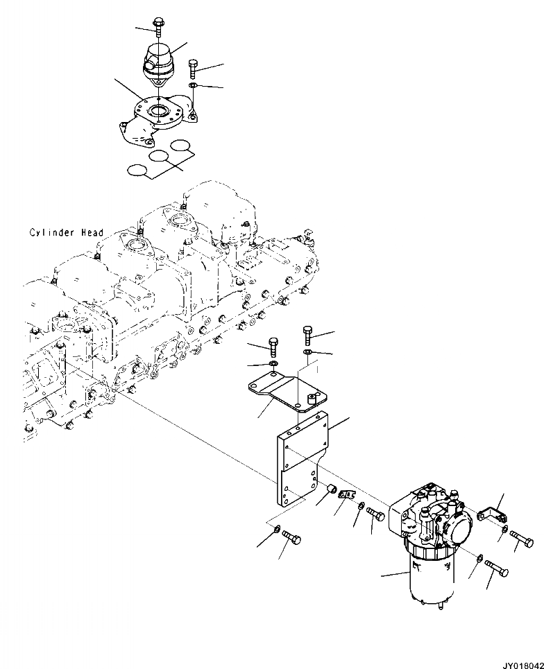 Схема запчастей Komatsu WA500-7 - A7-AA KOMATSU ЗАКРЫТ.D CRANKКОРПУС ВЕНТИЛЯТОР (KCCV) САПУН ДВИГАТЕЛЬ
