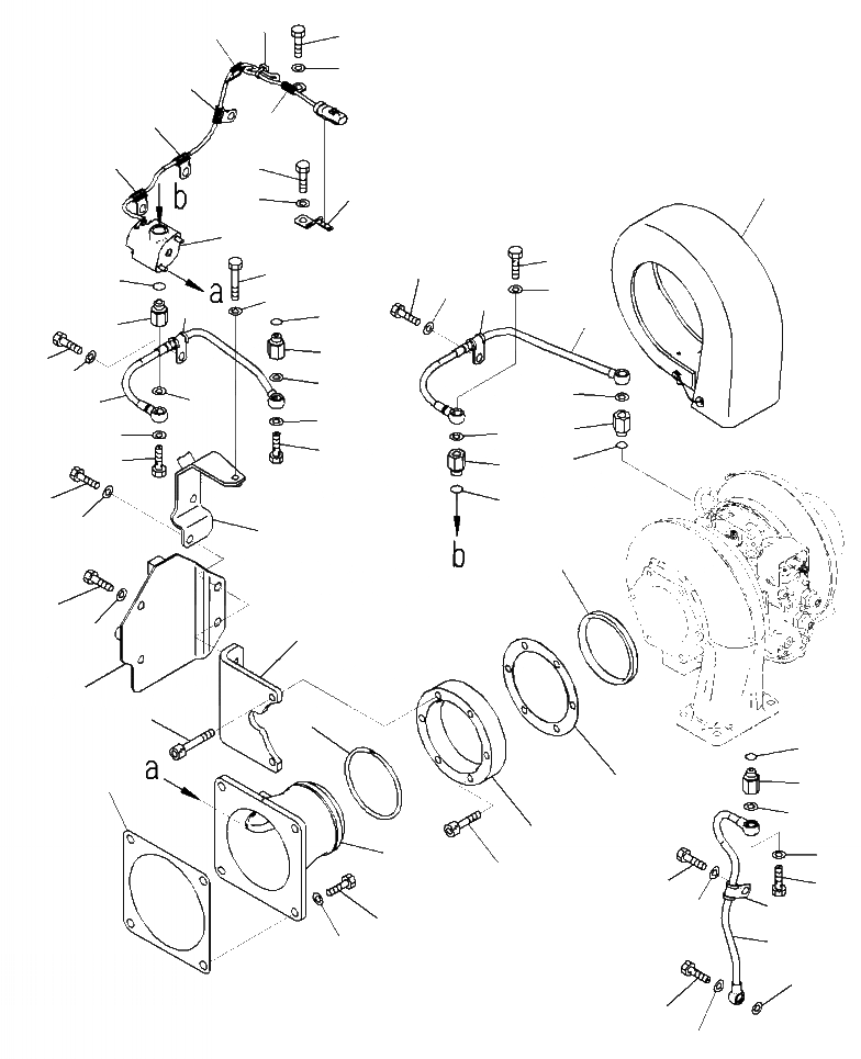 Схема запчастей Komatsu WA500-7 - A-AA9 KOMATSU РЕГУЛИР. GEOMETRY ТУРБОНАГНЕТАТЕЛЬ (KVGT) ХЛАДАГЕНТ ТРУБЫ ДВИГАТЕЛЬ