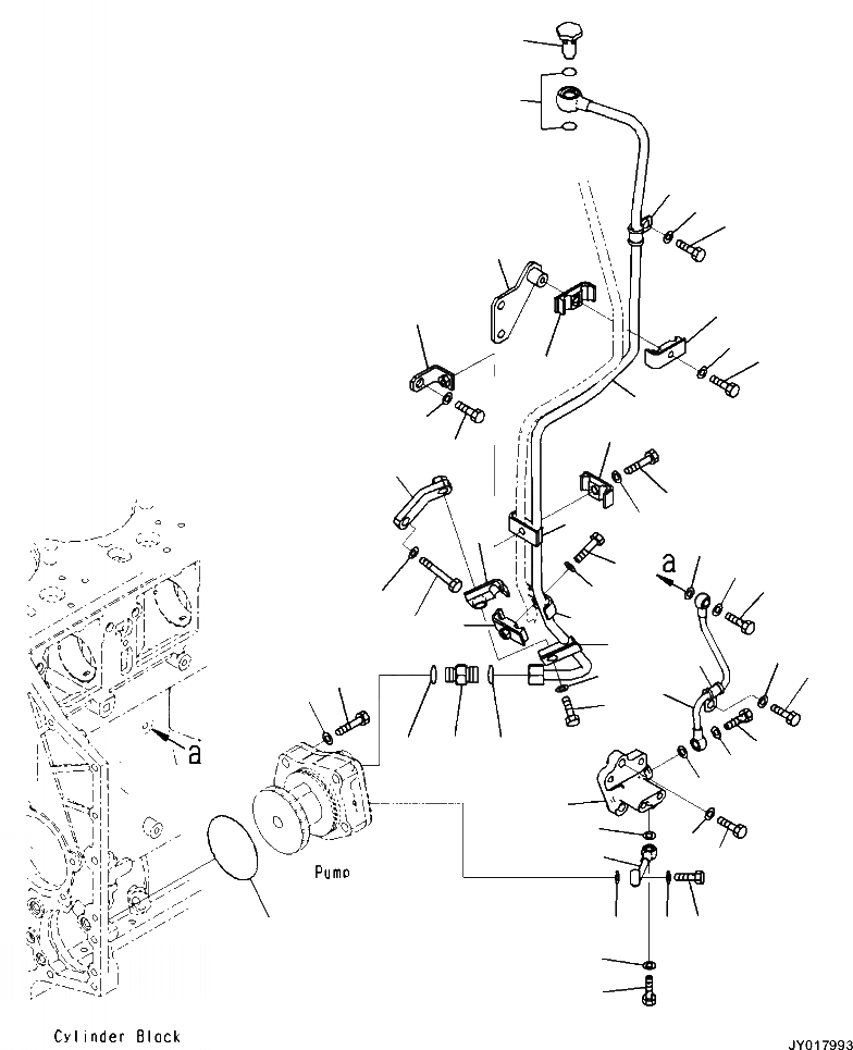 Схема запчастей Komatsu WA500-7 - A-AB ВЫПУСКН. GAS RECIRCULATION (EGR) КЛАПАН МАСЛ. НАСОС СМАЗКА ДВИГАТЕЛЬ