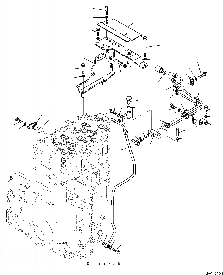 Схема запчастей Komatsu WA500-7 - A-AB ВЫПУСКН. GAS RECIRCULATION (EGR) КЛАПАН СИСТЕМА СМАЗКИ МАСЛОПРОВОДЯЩАЯ ЛИНИЯ ДВИГАТЕЛЬ