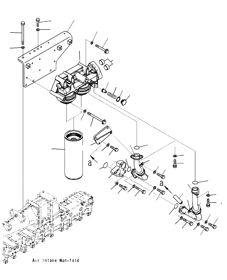 Схема запчастей Komatsu WA500-7 - A9-AA МАСЛ. ФИЛЬТР ДВИГАТЕЛЬ