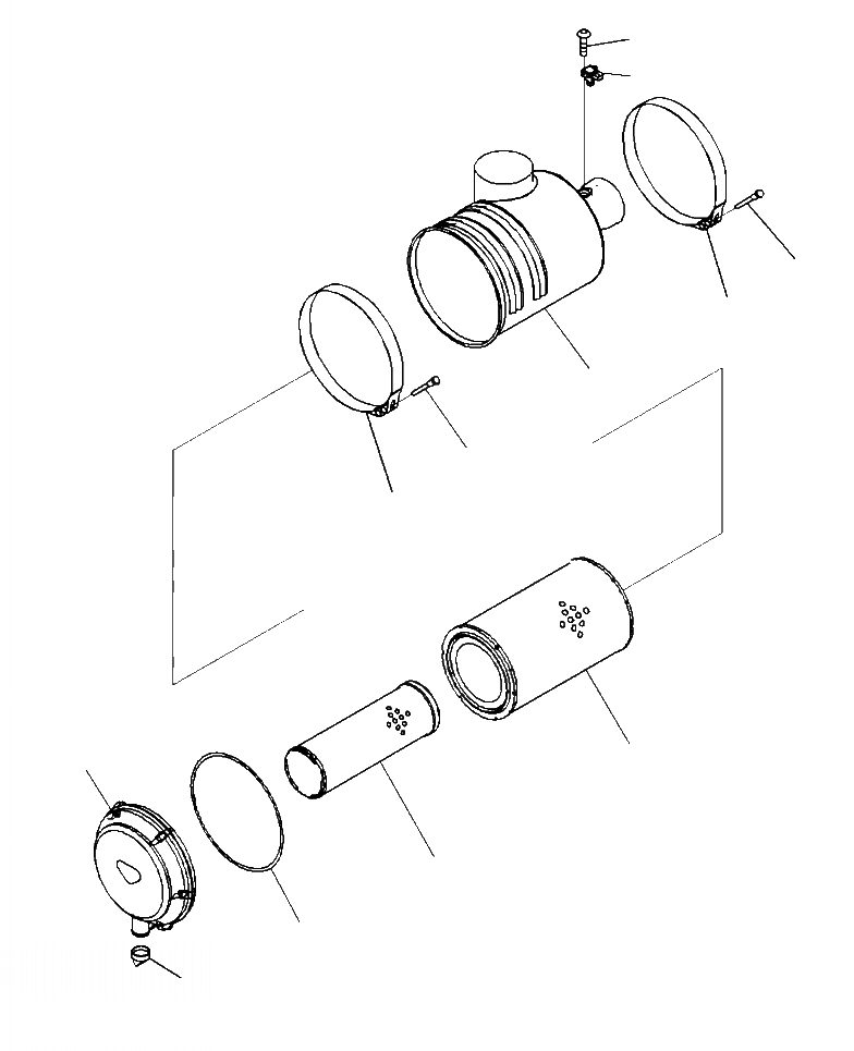 Схема запчастей Komatsu WA500-7 - B-A ВОЗДУХООЧИСТИТЕЛЬ КОМПОНЕНТЫ ДВИГАТЕЛЯ