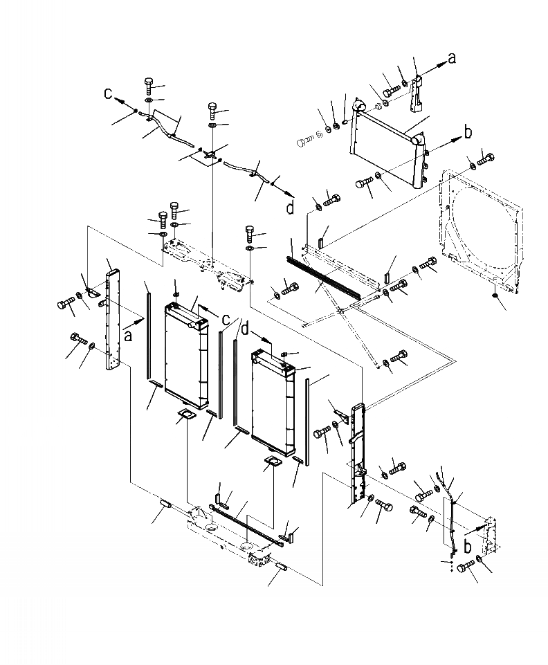 Схема запчастей Komatsu WA500-7 - C-A РАДИАТОР COMPLETE ASSEMBLY СИСТЕМА ОХЛАЖДЕНИЯ