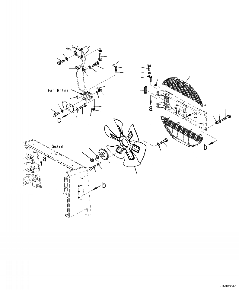 Схема запчастей Komatsu WA500-7 - C-A РАДИАТОР ВЕНТИЛЯТОР ОХЛАЖДЕНИЯ И КРЕПЛЕНИЕ СИСТЕМА ОХЛАЖДЕНИЯ
