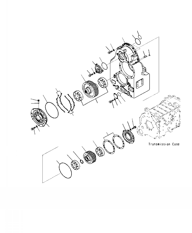 Схема запчастей Komatsu WA500-7 - F-A ТРАНСМИССИЯ КОРПУС ПЕРЕДАЧИ СИЛОВАЯ ПЕРЕДАЧА И КОНЕЧНАЯ ПЕРЕДАЧА