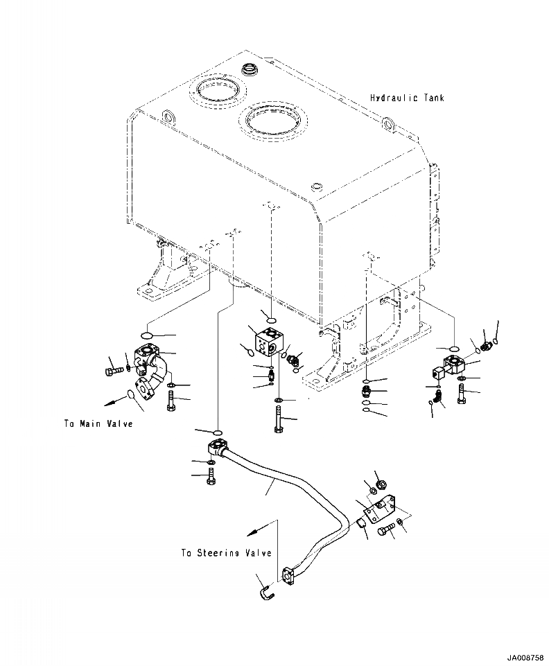 Схема запчастей Komatsu WA500-7 - H-A ГИДР. БАК. БАК ТРУБЫ (/) ГИДРАВЛИКА