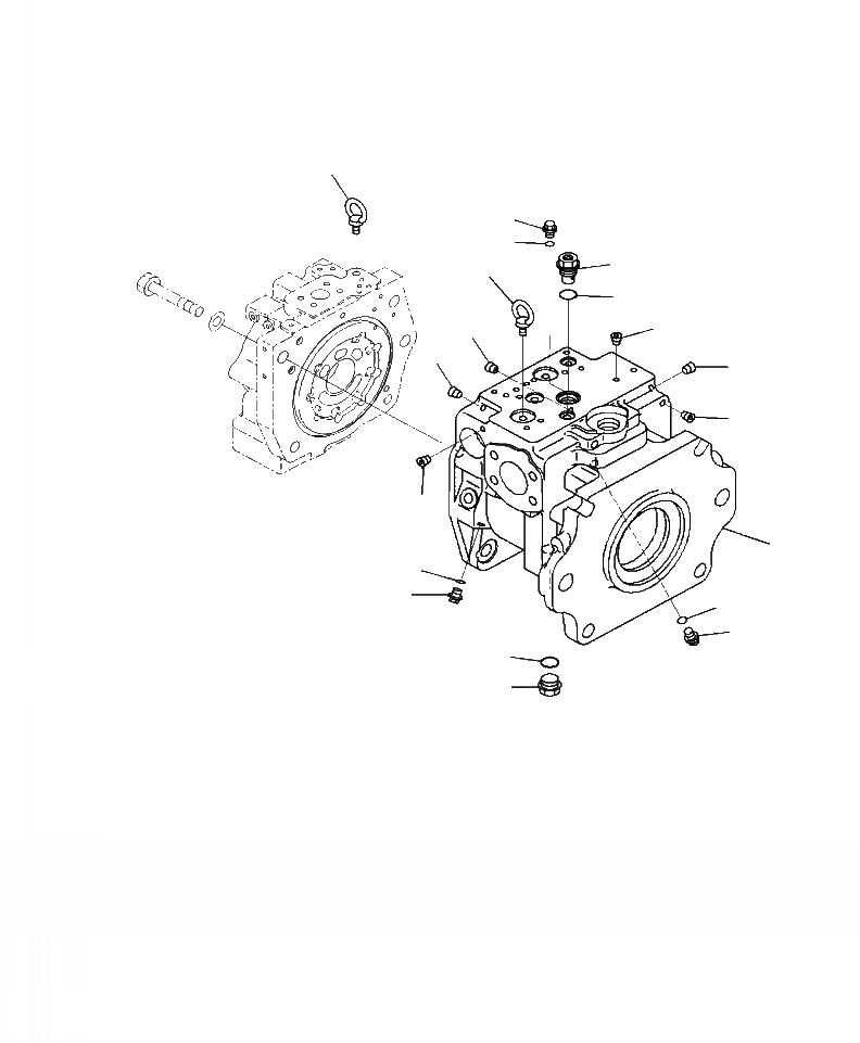 Схема запчастей Komatsu WA500-7 - H-A ГИДР. НАСОС. ПОГРУЗ. НАСОС (ПЕРЕДН. КОРПУС) (/8) ГИДРАВЛИКА