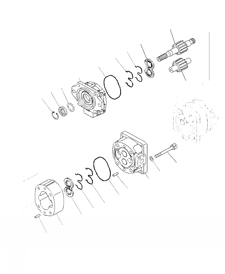Схема запчастей Komatsu WA500-7 - H-8A ГИДР. НАСОС. СИЛОВАЯ ПЕРЕДАЧА НАСОС (/) ГИДРАВЛИКА