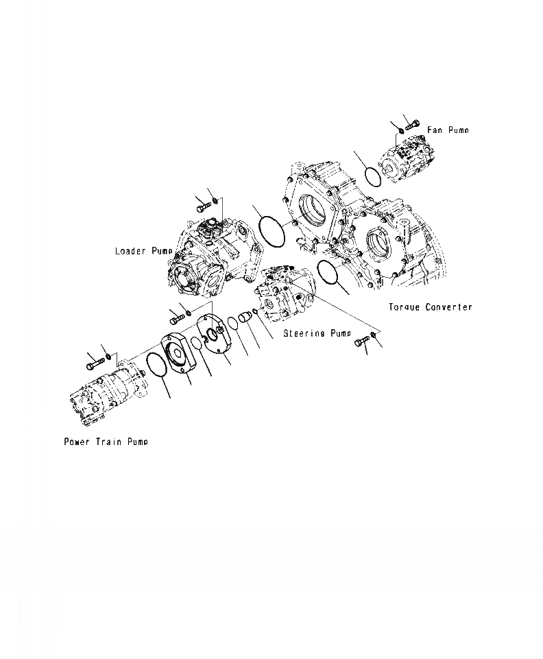 Схема запчастей Komatsu WA500-7 - H-A ГИДР. НАСОС. НАСОС КРЕПЛЕНИЕ ГИДРАВЛИКА