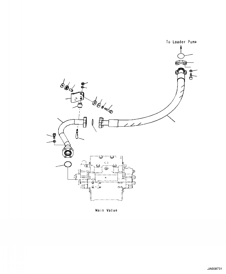 Схема запчастей Komatsu WA500-7 - H-A ГИДРОЛИНИЯ ВОЗВРАТ. ТРУБЫ (ПЕРЕДН.) ГИДРАВЛИКА