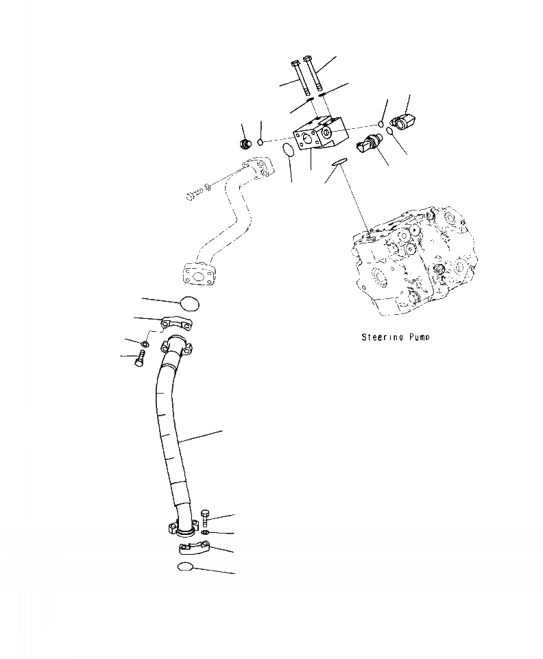 Схема запчастей Komatsu WA500-7 - H-A ГИДРОЛИНИЯ (РУЛЕВ. УПРАВЛЕНИЕ) НАСОС РУЛЕВ. УПРАВЛ-Я ПОДАЮЩ. ТРУБЫ ГИДРАВЛИКА