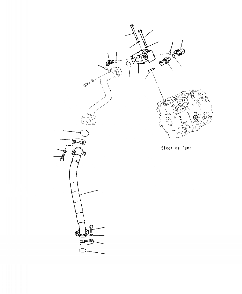 Схема запчастей Komatsu WA500-7 - H-A ГИДРОЛИНИЯ (РУЛЕВ. УПРАВЛЕНИЕ) НАСОС РУЛЕВ. УПРАВЛ-Я ПОДАЮЩ. ТРУБЫ (С ЭКСТРЕНН. УПРАВЛ.) ГИДРАВЛИКА