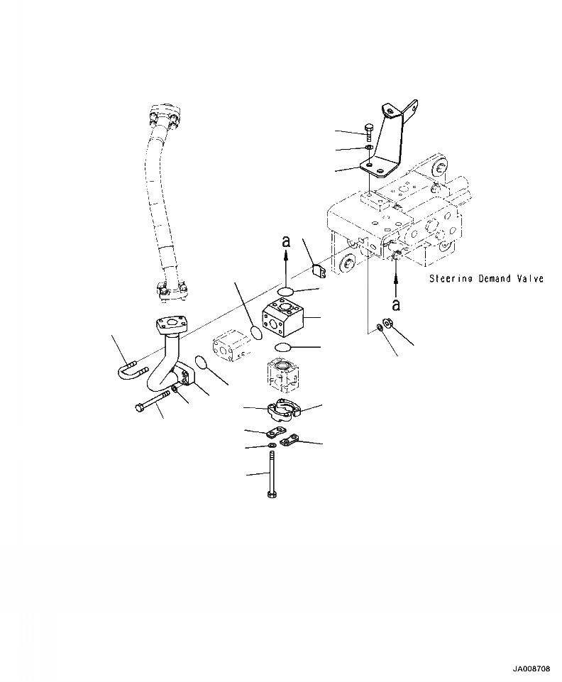 Схема запчастей Komatsu WA500-7 - H-A ГИДРОЛИНИЯ (РУЛЕВ. УПРАВЛЕНИЕ) ГИДРОЛИНИЯ КЛАПАНА РУЛЕВ. УПРАВЛЕНИЯ (С ЭКСТРЕНН. УПРАВЛ.) (/) ГИДРАВЛИКА