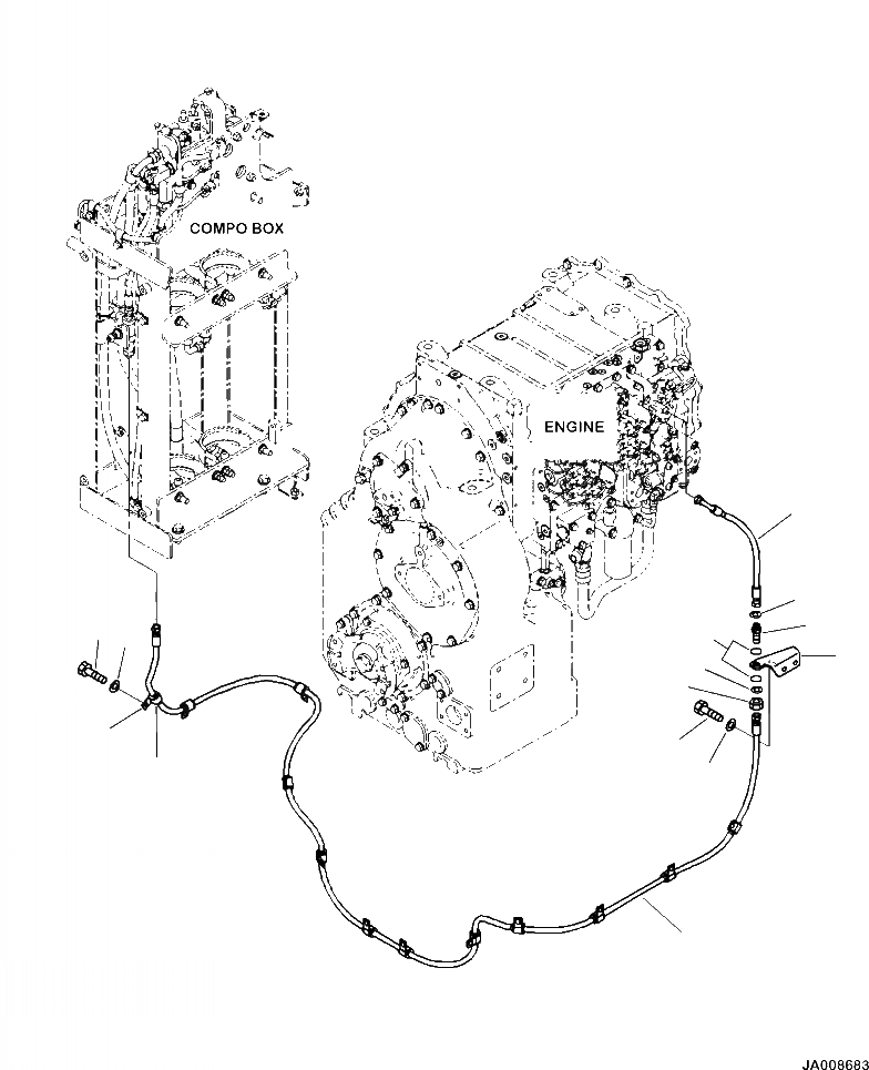 Схема запчастей Komatsu WA500-7 - K-A УПРАВЛ-Е ТОРМОЗОМ ЭКСТРЕНН. КЛАПАН ТРУБЫ OPERATORXD S ОБСТАНОВКА И СИСТЕМА УПРАВЛЕНИЯ