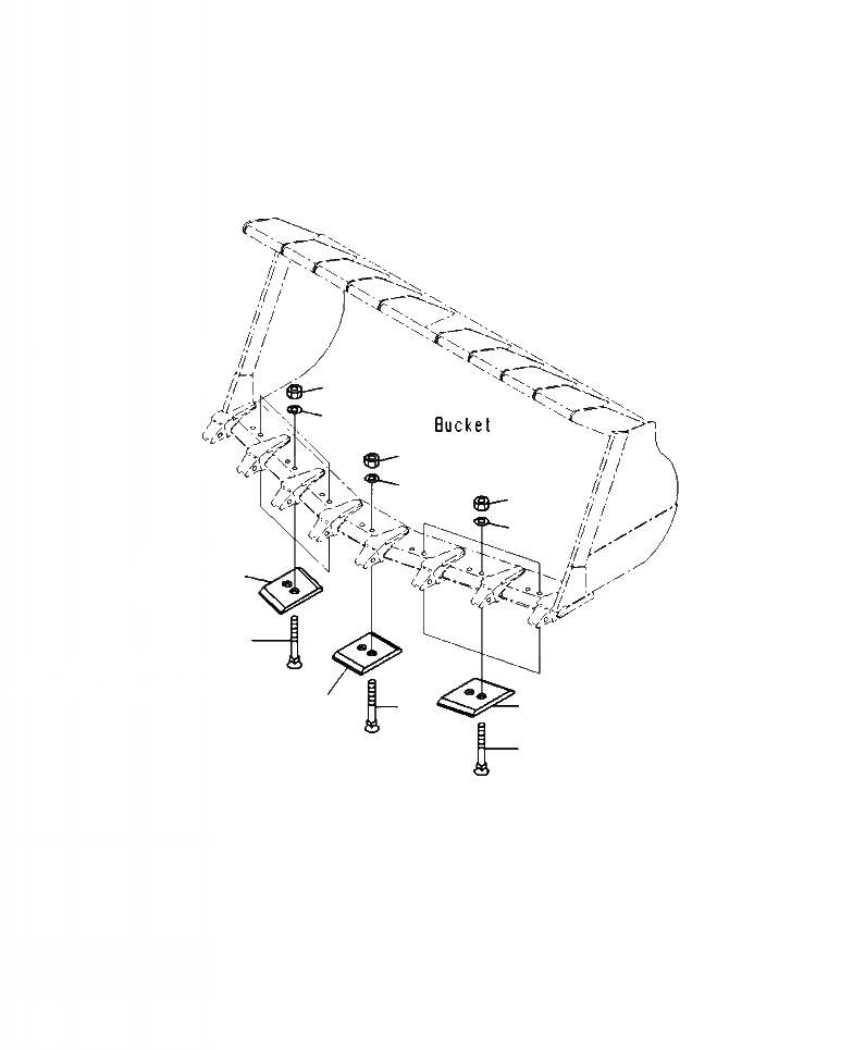 Схема запчастей Komatsu WA500-7 - T-A БОЛТ-ON РЕЖУЩ. КРОМКА СЕГМЕНТН. КРОМКА ДЛЯ V-ОБРАЗН ROCK КОВШ РАБОЧЕЕ ОБОРУДОВАНИЕ