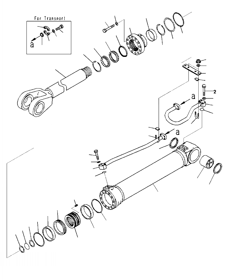 Схема запчастей Komatsu WA500-7 - T-A ЦИЛИНДР СТРЕЛЫASSEMBLY - ЛЕВ. РАБОЧЕЕ ОБОРУДОВАНИЕ