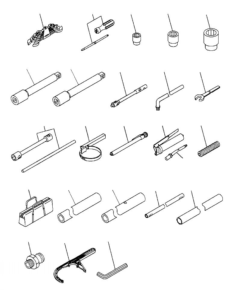 Схема запчастей Komatsu WA500-7 - V-A ИНСТРУМЕНТ АКСЕССУАРЫ