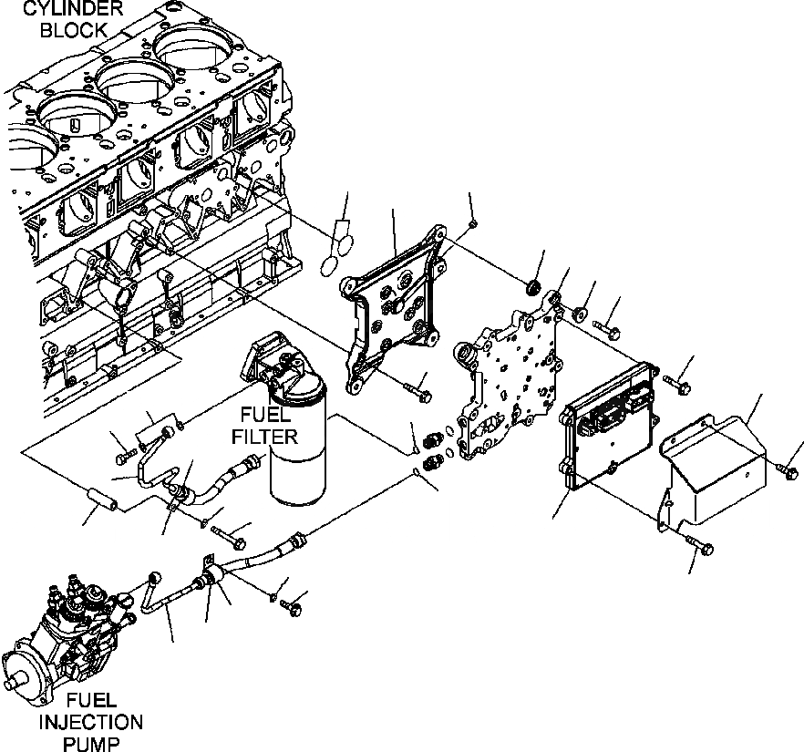 Схема запчастей Komatsu WA500-6 - A7-AH7 ТОПЛИВН. ВПРЫСК КОНТРОЛЛЕР ДВИГАТЕЛЬ