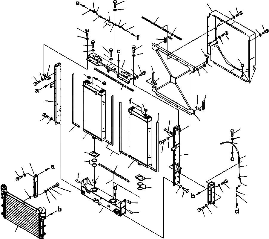 Схема запчастей Komatsu WA500-6 - C-A РАДИАТОР СИСТЕМА ОХЛАЖДЕНИЯ