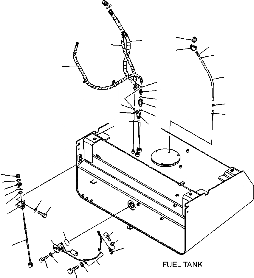 Схема запчастей Komatsu WA500-6 - D-A ТОПЛИВН. БАК. ТОПЛИВОПРОВОД. И УДАЛЕНН. ДРЕНАЖН. ТОПЛИВН. БАК. AND КОМПОНЕНТЫ