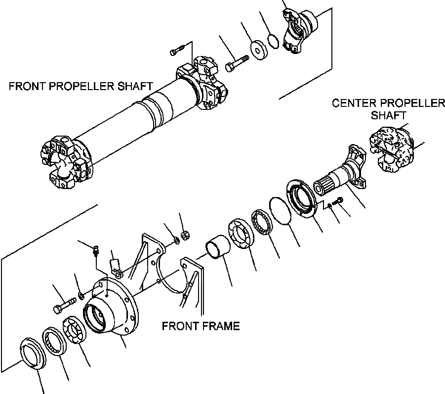 Схема запчастей Komatsu WA500-6 - F-A ВЕДУЩ. ВАЛ (/) СИЛОВАЯ ПЕРЕДАЧА И КОНЕЧНАЯ ПЕРЕДАЧА