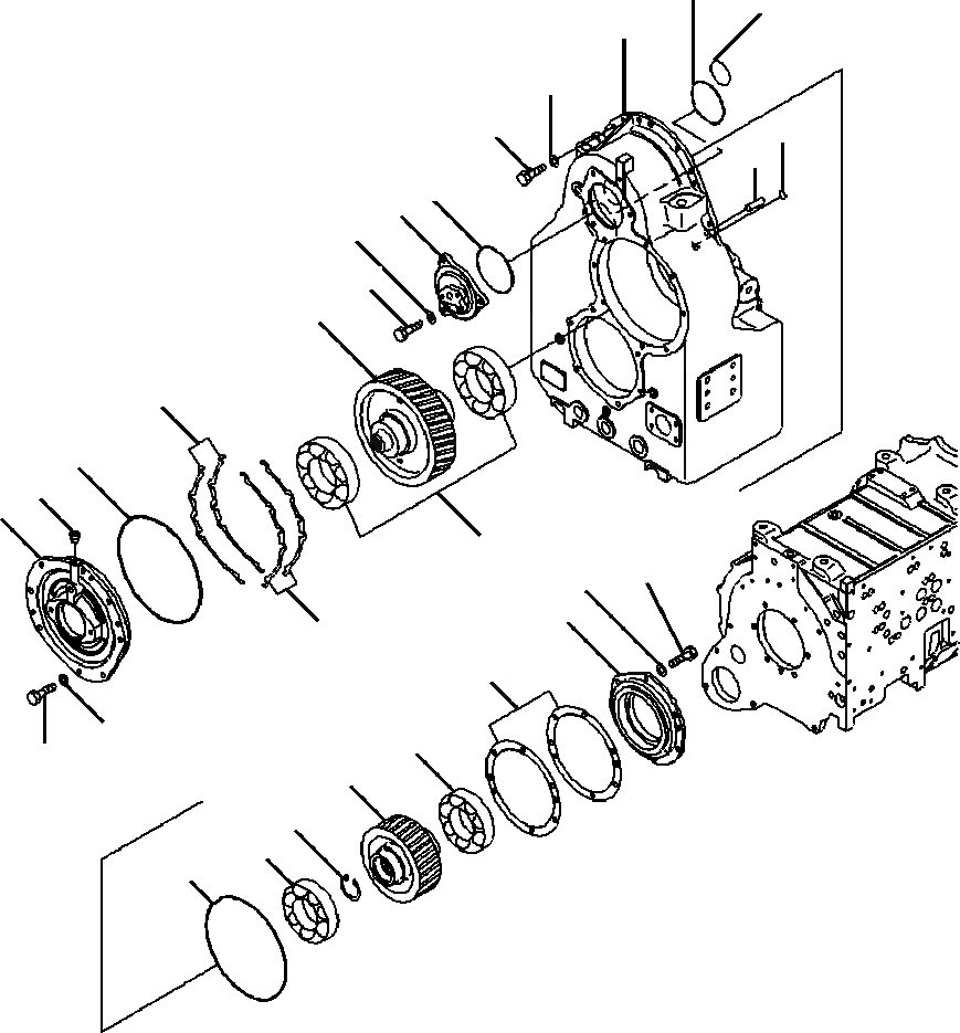 Схема запчастей Komatsu WA500-6 - F-A ТРАНСМИССИЯ КОРПУС ПЕРЕДАЧИ СИЛОВАЯ ПЕРЕДАЧА И КОНЕЧНАЯ ПЕРЕДАЧА