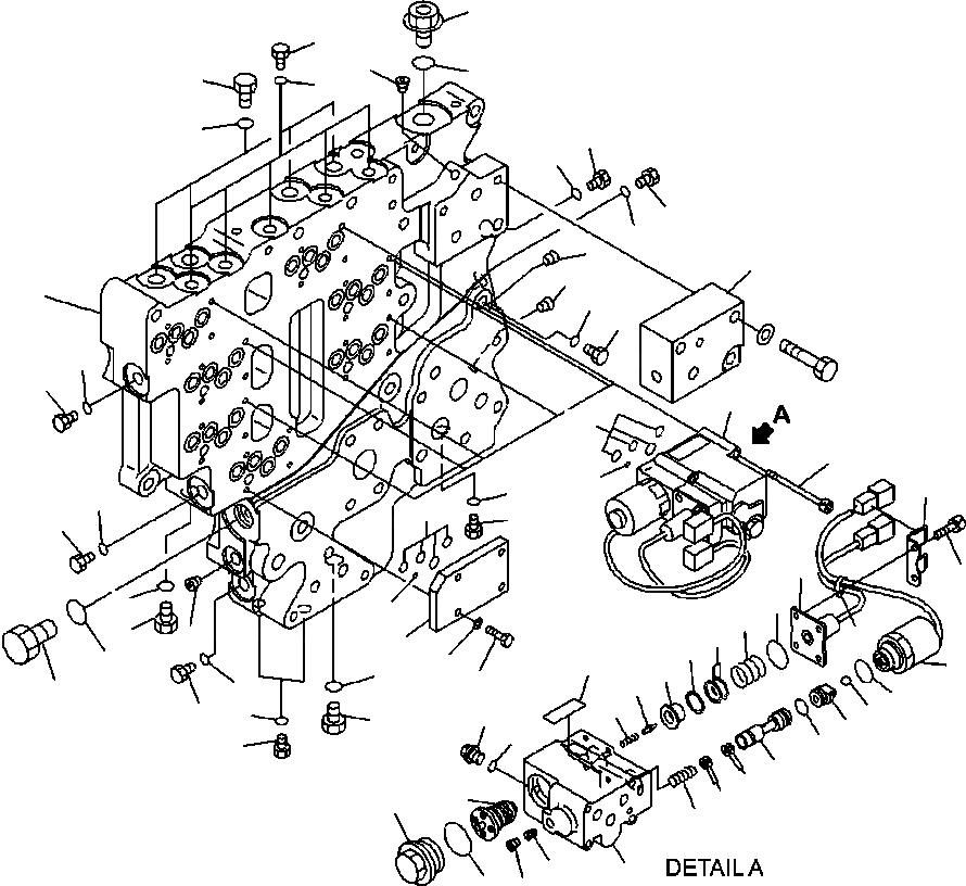 Схема запчастей Komatsu WA500-6 - F-A КЛАПАН УПРАВЛЕНИЯ ТРАНСМИССИЕЙ УПРАВЛЯЮЩ. КЛАПАН И ECMV (БЕЗ БЛОКИР.-UP) СИЛОВАЯ ПЕРЕДАЧА И КОНЕЧНАЯ ПЕРЕДАЧА
