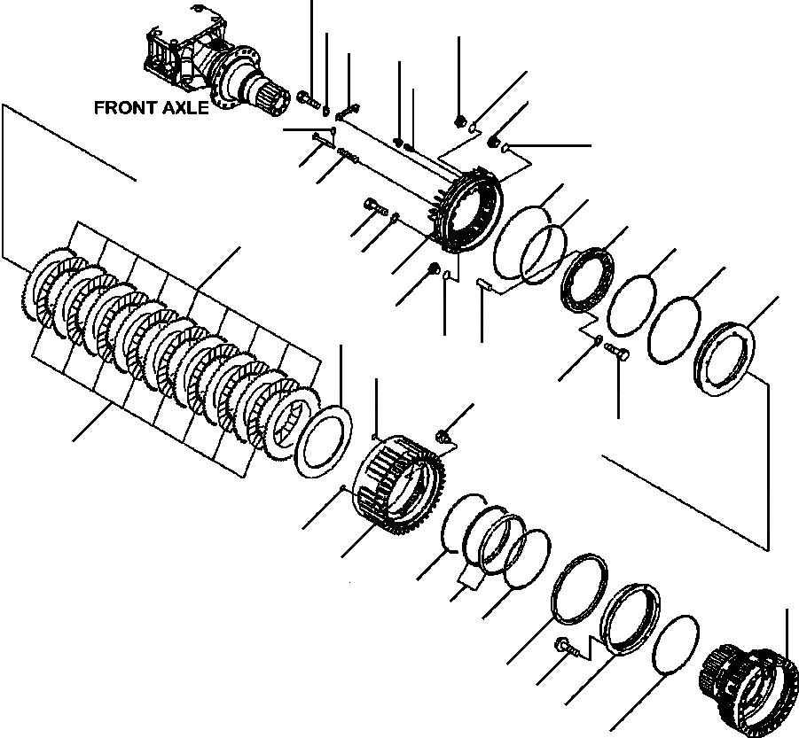 Схема запчастей Komatsu WA500-6 - F-A ПЕРЕДНИЙ МОСТ ЛЕВ. КОНЕЧНАЯ ПЕРЕДАЧА ASSEMBLY (/) СИЛОВАЯ ПЕРЕДАЧА И КОНЕЧНАЯ ПЕРЕДАЧА