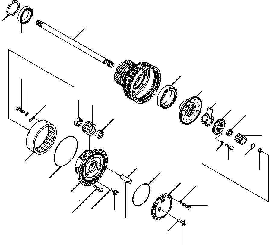 Схема запчастей Komatsu WA500-6 - F-A ЗАДН. МОСТ ЛЕВ. КОНЕЧНАЯ ПЕРЕДАЧА ASSEMBLY (/) СИЛОВАЯ ПЕРЕДАЧА И КОНЕЧНАЯ ПЕРЕДАЧА