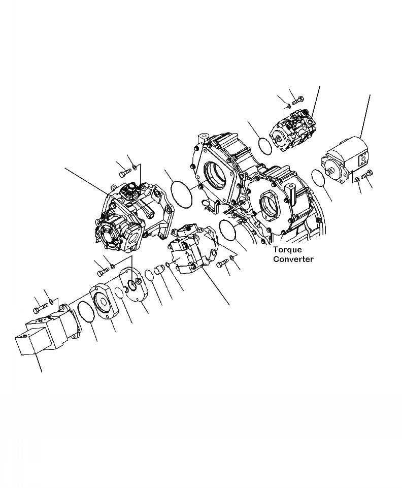 Схема запчастей Komatsu WA500-6 - H-A ГИДР. НАСОС. НАСОС ASSEMBLIES И КРЕПЛЕНИЕ ГИДРАВЛИКА