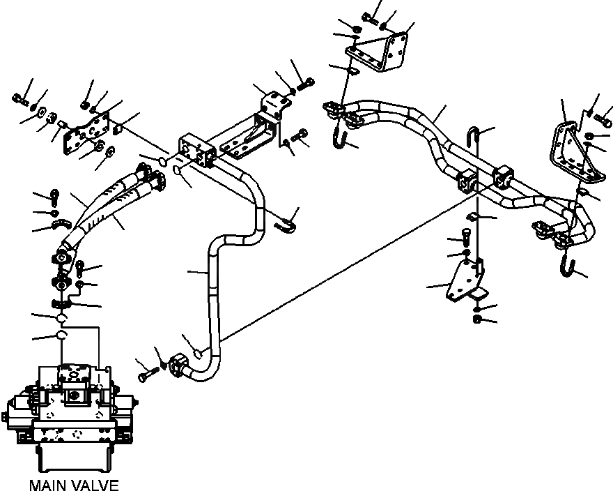 Схема запчастей Komatsu WA500-6 - H-A ГИДРОЛИНИЯ ЦИЛИНДР РУКОЯТИНИЖН. ЛИНИЯ ГИДРАВЛИКА