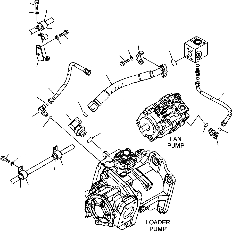 Схема запчастей Komatsu WA500-6 - H-7A ГИДРОЛИНИЯ НАСОС ДРЕНАЖН. ГИДРАВЛИКА
