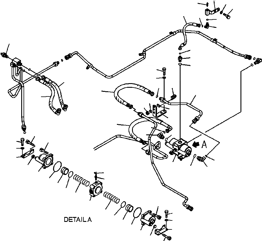 Схема запчастей Komatsu WA500-6 - K-A УПРАВЛ-Е ТОРМОЗОМ ЗАДН. ТОРМОЗНАЯ ГИДРОЛИНИЯ (/) OPERATORXD S ОБСТАНОВКА И СИСТЕМА УПРАВЛЕНИЯ