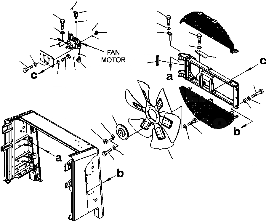 Схема запчастей Komatsu WA500-6 - M-A ЗАЩИТА РАДИАТОРА ВЕНТИЛЯТОР ОХЛАЖДЕНИЯ (МОТОР КРЕПЛЕНИЕ И ВЕНТИЛЯТОР) ЧАСТИ КОРПУСА