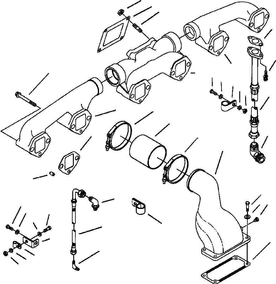 Схема запчастей Komatsu WA500-1LC - FIG. A-A ВЫПУСКНОЙ КОЛЛЕКТОР ДВИГАТЕЛЬ