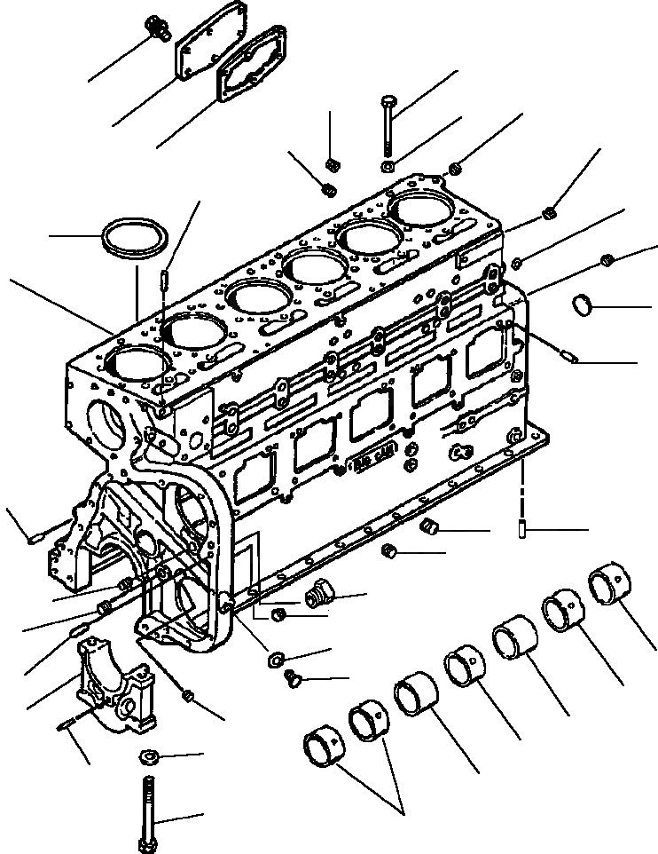 Схема запчастей Komatsu WA500-1LC - FIG. A-A БЛОК ЦИЛИНДРОВ ДВИГАТЕЛЬ