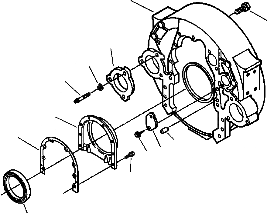 Схема запчастей Komatsu WA500-1LC - FIG. A-A КАРТЕР МАХОВИКА ДВИГАТЕЛЬ