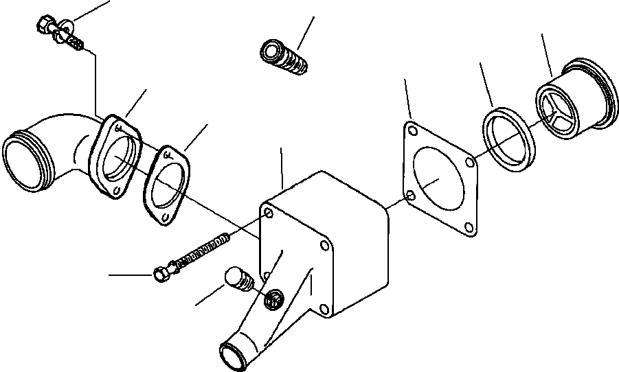 Схема запчастей Komatsu WA500-1LC - FIG. A-A ВОДН. ВЫПУСКН. СОЕДИН-Е ДВИГАТЕЛЬ