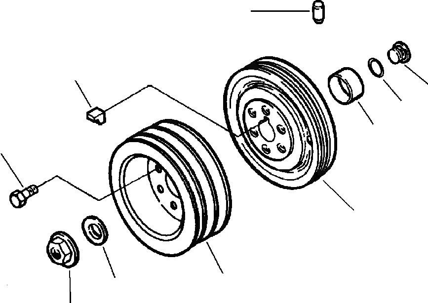 Схема запчастей Komatsu WA500-1LC - FIG. A-A ШКИВ ДВИГАТЕЛЬ
